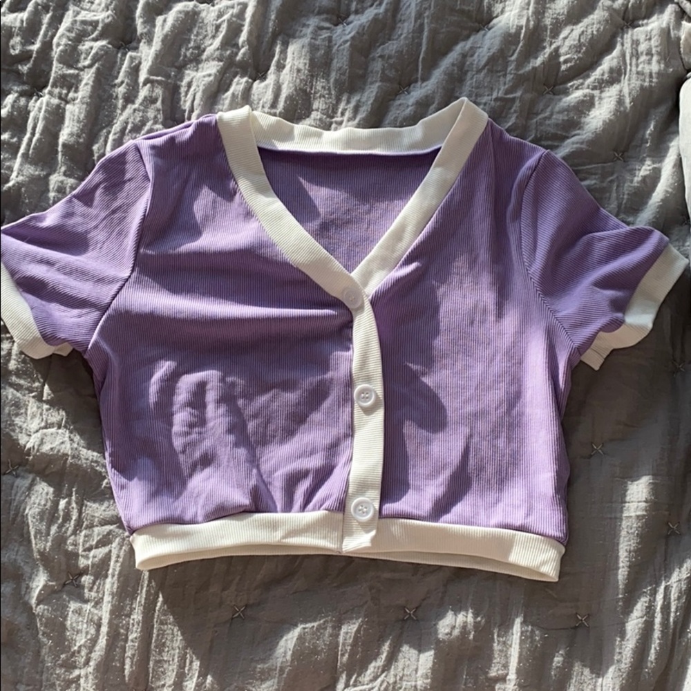Purple Cropped Tee